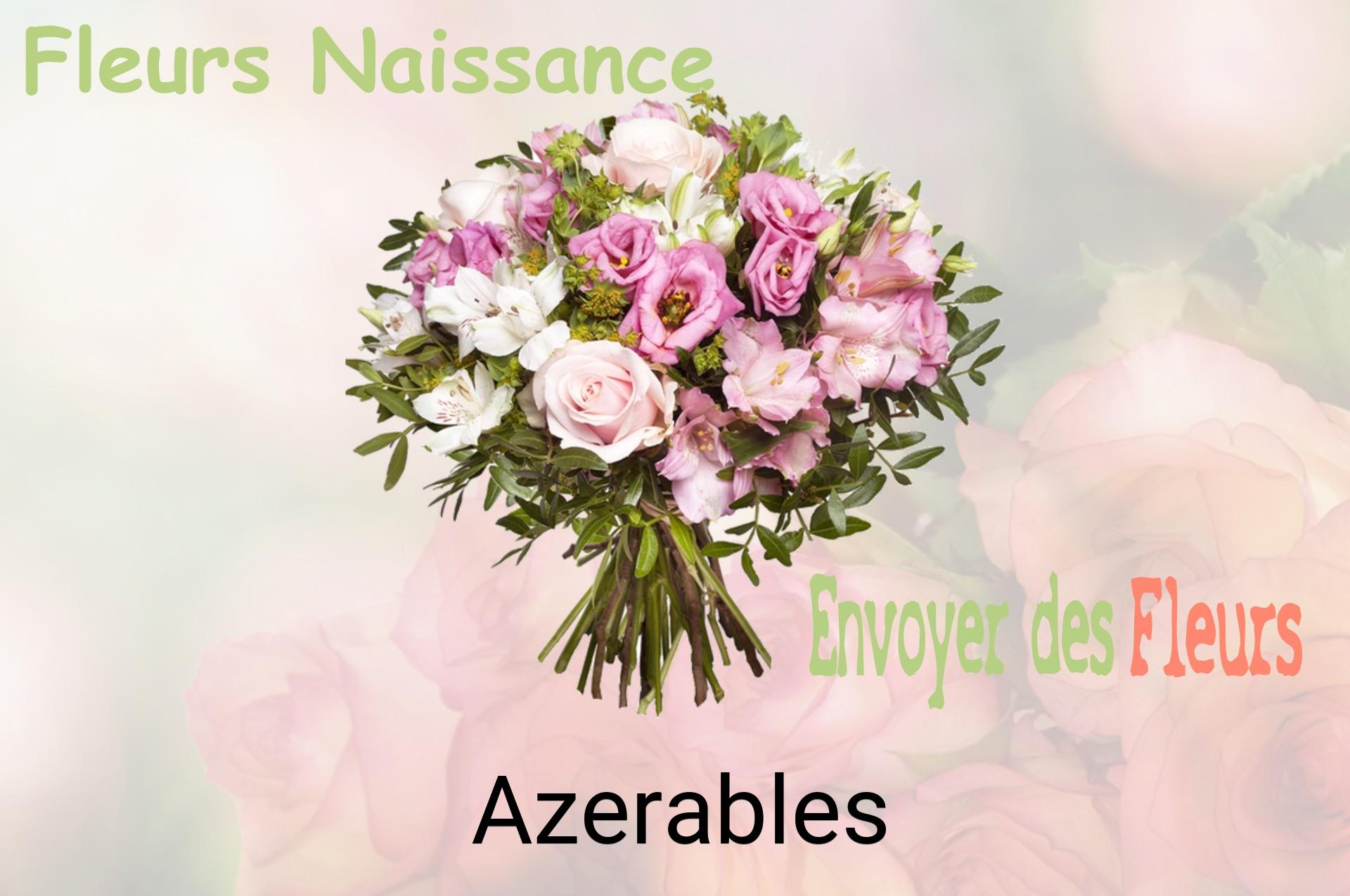 Bouquet de fleurs de naissance livré à Azerables