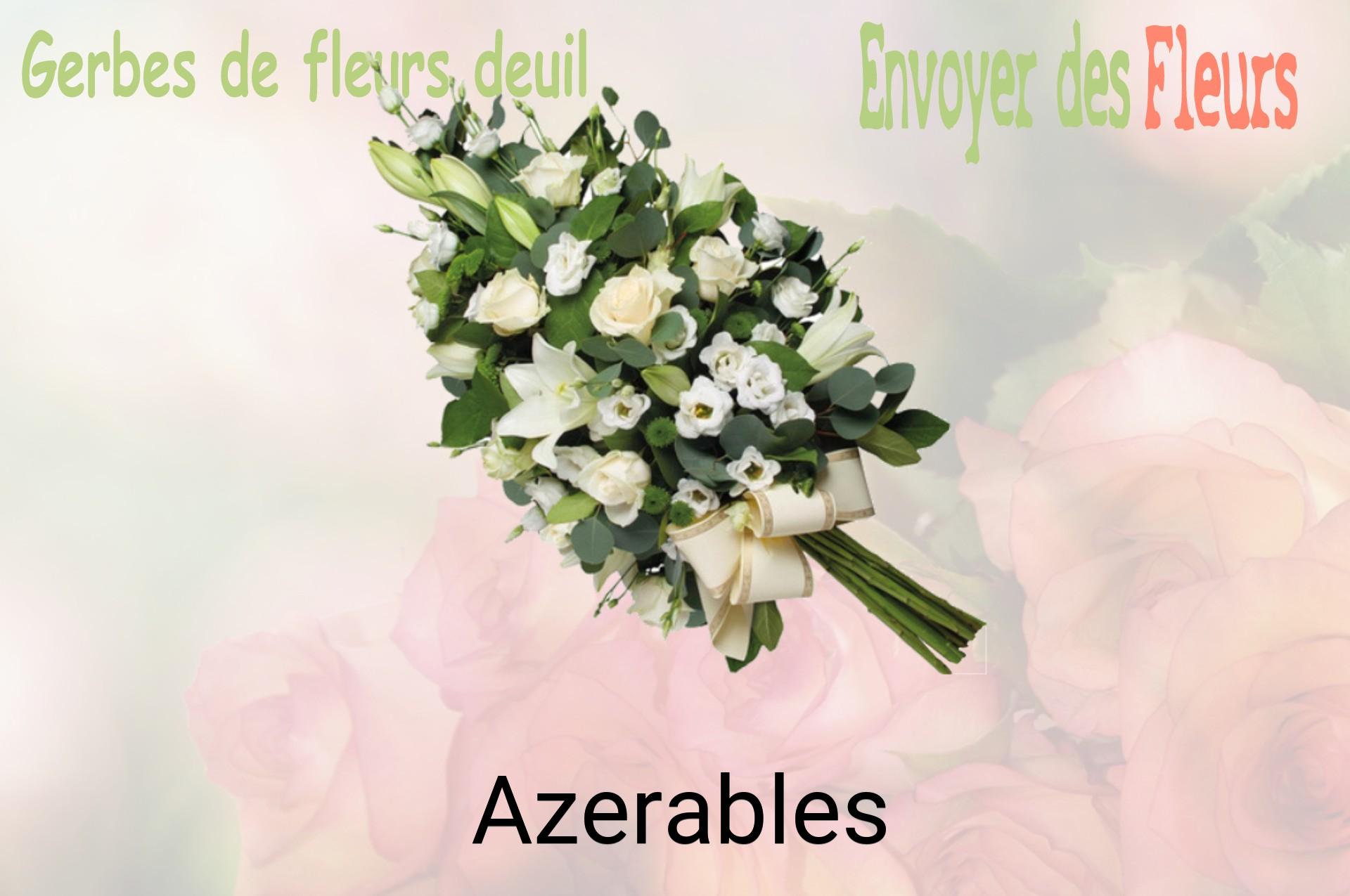 Gerbe de fleurs de deuil livrée à Azerables